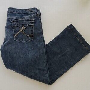 COMMON GENES MATERNITY DENIM JEAN CAPRI PANTS LARGE